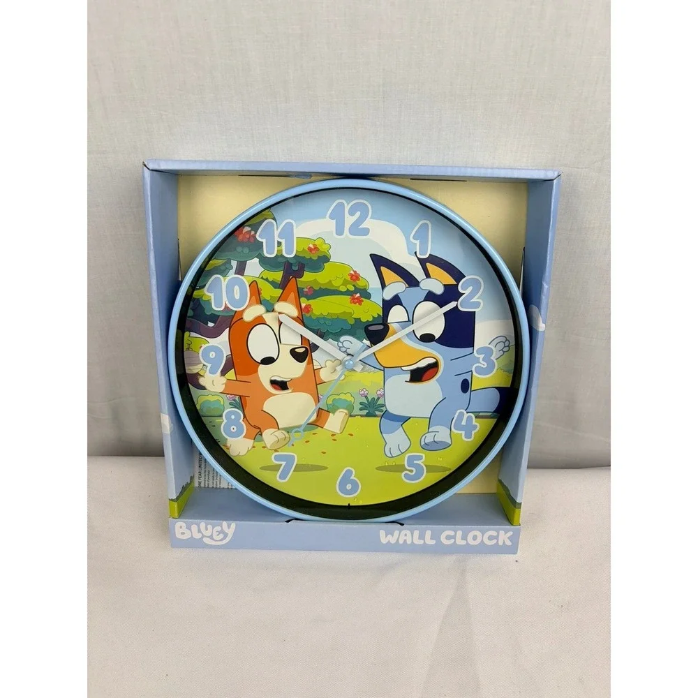 Bluey‎ and Bingo Analog Wall Clock Kids Nursery Playroom Decor BLY1016BX New